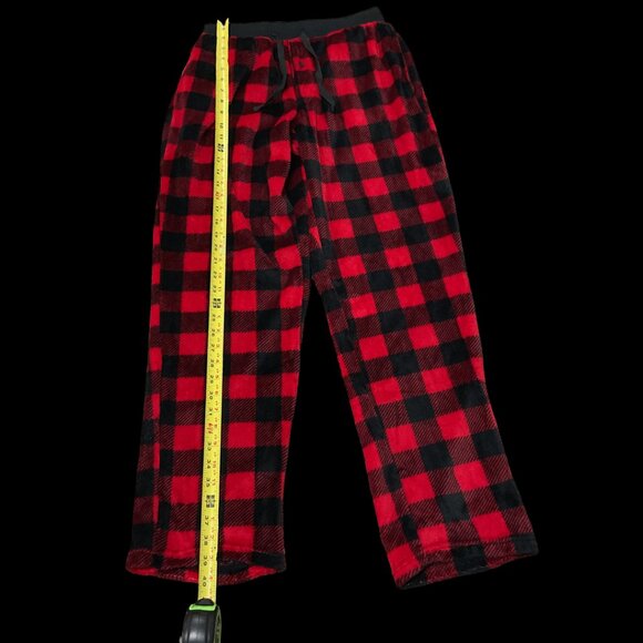 Holiday Fam Jams Men's Small Red and Black Plaid PJ Pants - Picture 3 of 5